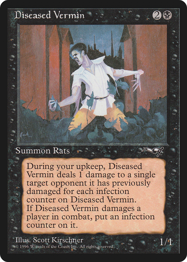 Diseased Vermin (ALL-) [Alliances] MTG Single Wizards of the Coast