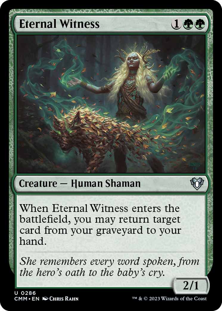 Eternal Witness (CMM-286) [Commander Masters] Foil MTG Single Wizards of the Coast