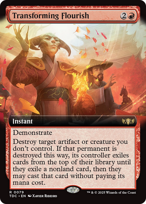 Transforming Flourish (Extended Art) (TDC-079) [Commander: Tarkir: Dragonstorm]: (Extended Art) MTG Single Wizards of the Coast