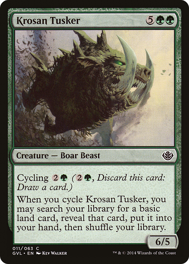 Krosan Tusker (DD3-011) [Misc] Duel Decks Anthology: Garruk vs. Liliana MTG Single Wizards of the Coast