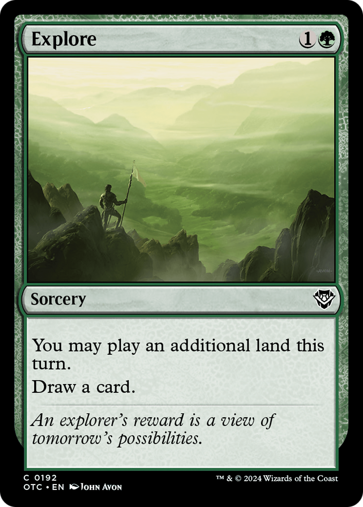Explore (OTC-192) [Outlaws of Thunder Junction Commander] MTG Single Wizards of the Coast