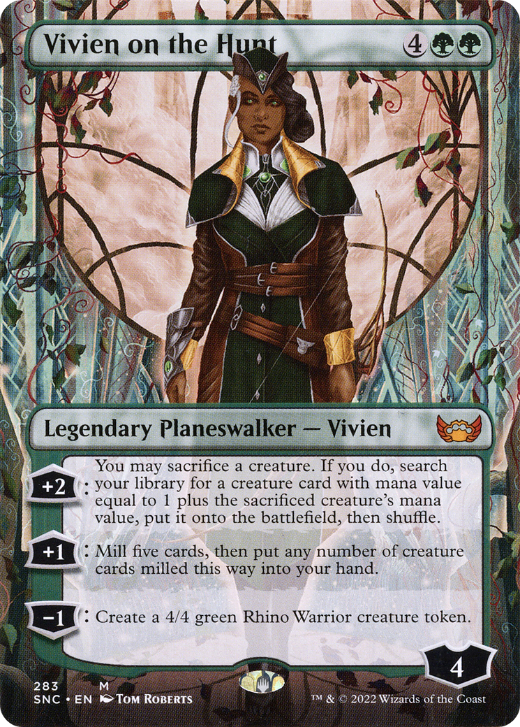 Vivien on the Hunt (SNC-283) [Streets of New Capenna] (Borderless) Foil MTG Single Wizards of the Coast