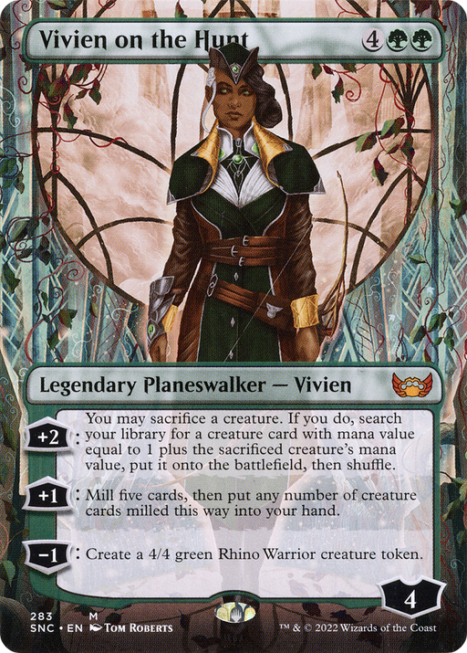 Vivien on the Hunt (SNC-283) [Streets of New Capenna] (Borderless) Foil MTG Single Wizards of the Coast