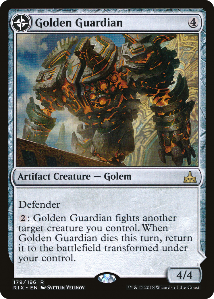 Golden Guardian (RIX-179) [Rivals of Ixalan] Foil MTG Single Wizards of the Coast