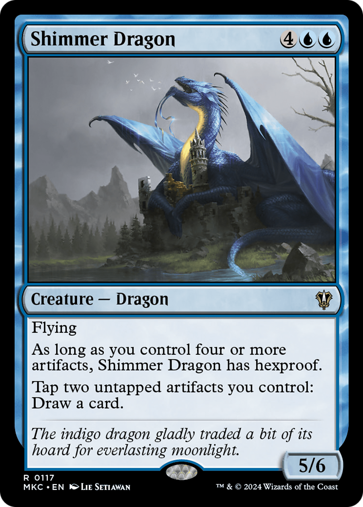 Shimmer Dragon (MKC-117) [Murders at Karlov Manor Commander] MTG Single Wizards of the Coast