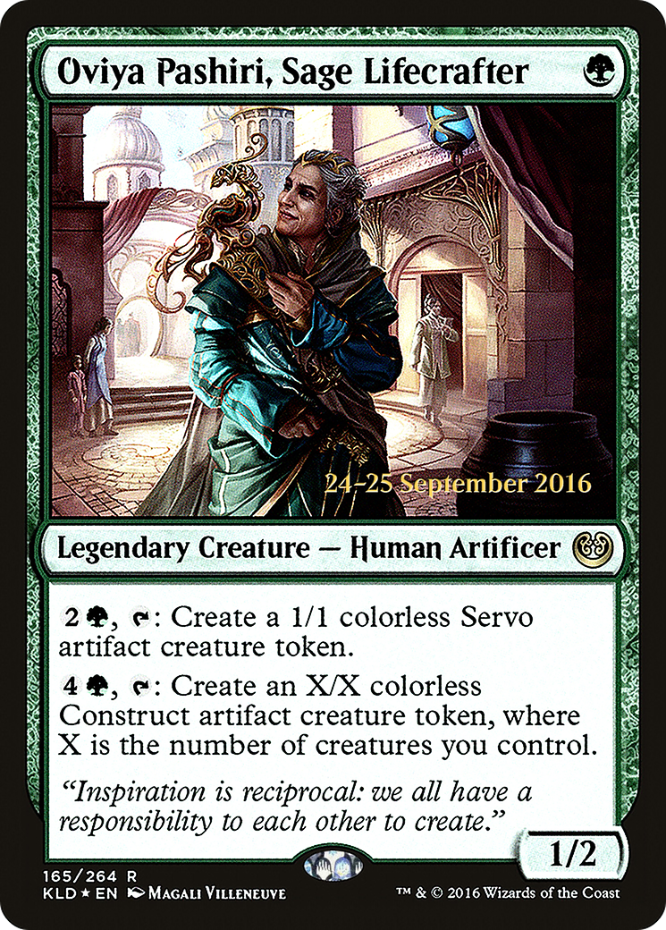 Oviya Pashiri, Sage Lifecrafter (PRE-165) [Kaladesh Promos] Foil MTG Single Wizards of the Coast