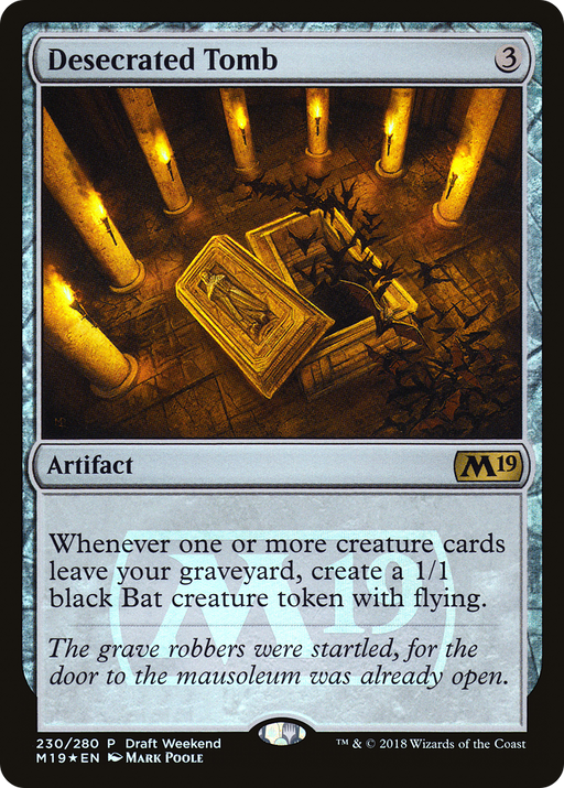 Desecrated Tomb (Draft Weekend) (LARP-230) [Core Set 2019 Promos] Foil MTG Single Wizards of the Coast