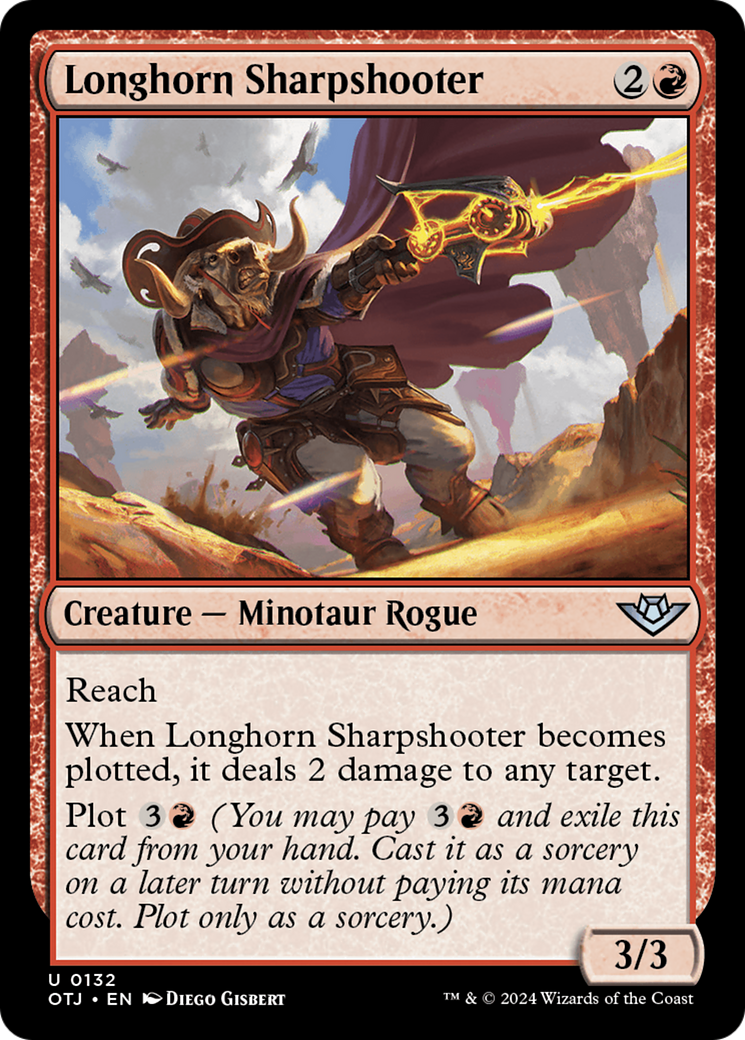 Longhorn Sharpshooter (OTJ-132) [Outlaws of Thunder Junction] Foil MTG Single Wizards of the Coast
