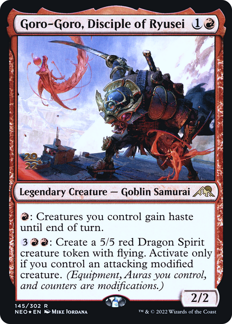 Goro-Goro, Disciple of Ryusei (PRE-145) [Kamigawa: Neon Dynasty Promos] Foil MTG Single Wizards of the Coast