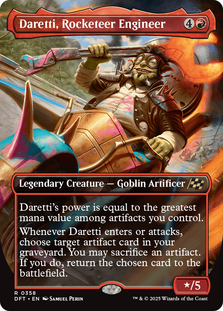 Daretti, Rocketeer Engineer (DFT-358) [Aetherdrift] (Borderless) MTG Single Wizards of the Coast