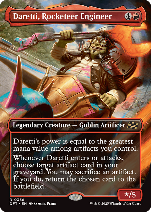 Daretti, Rocketeer Engineer (DFT-358) [Aetherdrift] (Borderless) MTG Single Wizards of the Coast