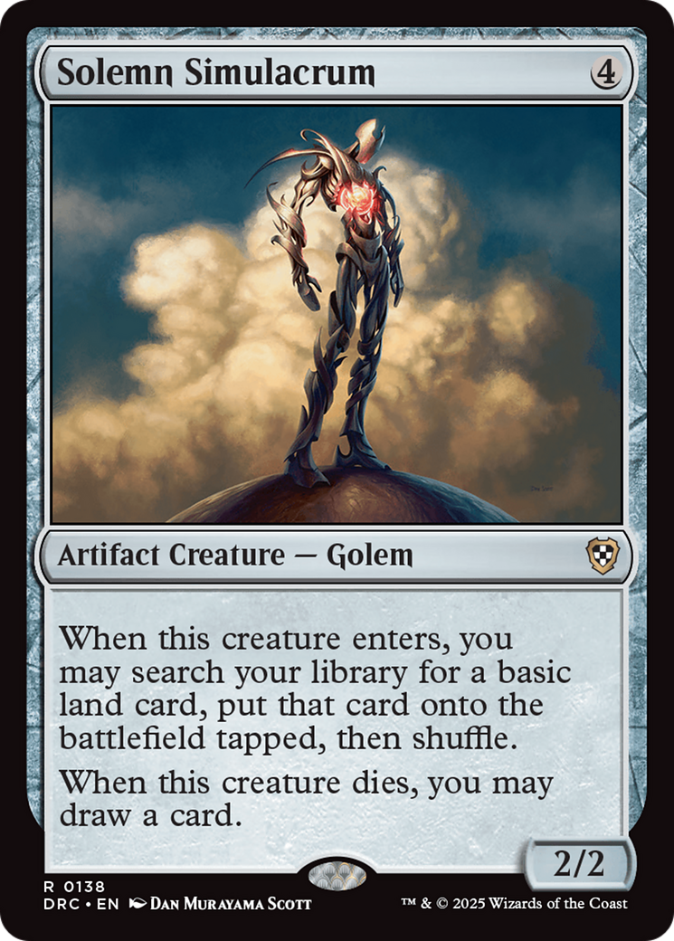 Solemn Simulacrum (DRC-138) [Commander: Aetherdrift] MTG Single Wizards of the Coast