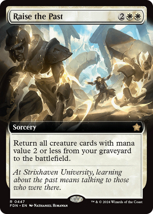 Raise the Past (FDN-447) [Foundations] (Extended Art) Foil MTG Single Wizards of the Coast
