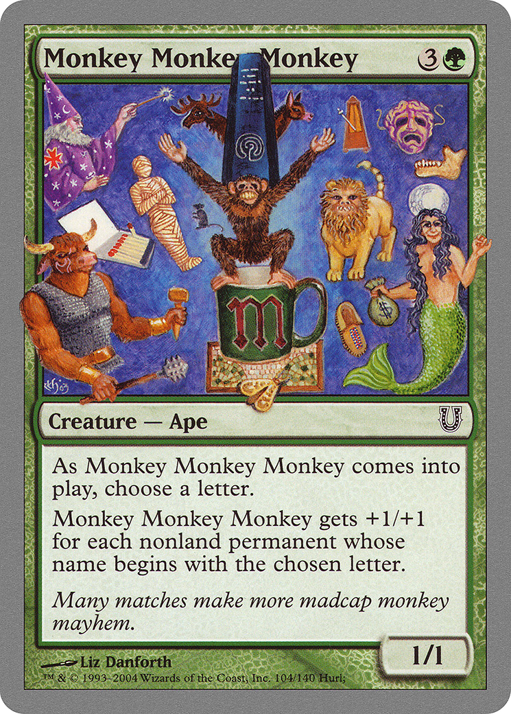 Monkey Monkey Monkey [Unhinged] MTG Single Magic: The Gathering   