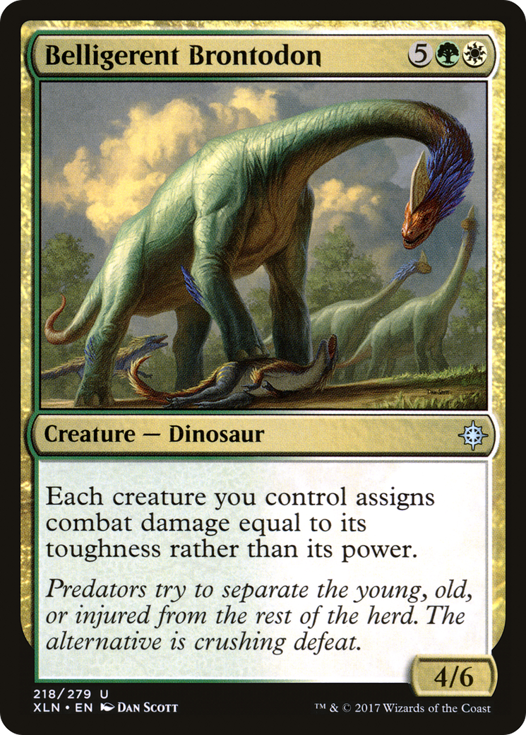 Belligerent Brontodon (XLN-218) [Ixalan] MTG Single Wizards of the Coast