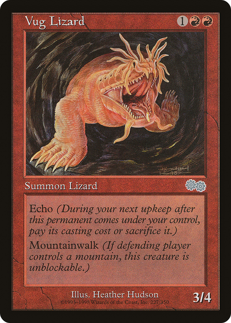 Vug Lizard (USG-227) [Urza's Saga] MTG Single Wizards of the Coast