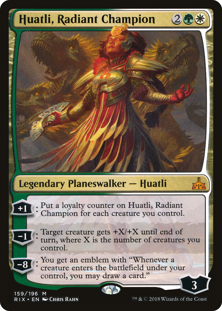 Huatli, Radiant Champion (RIX-159) [Rivals of Ixalan] Foil MTG Single Wizards of the Coast