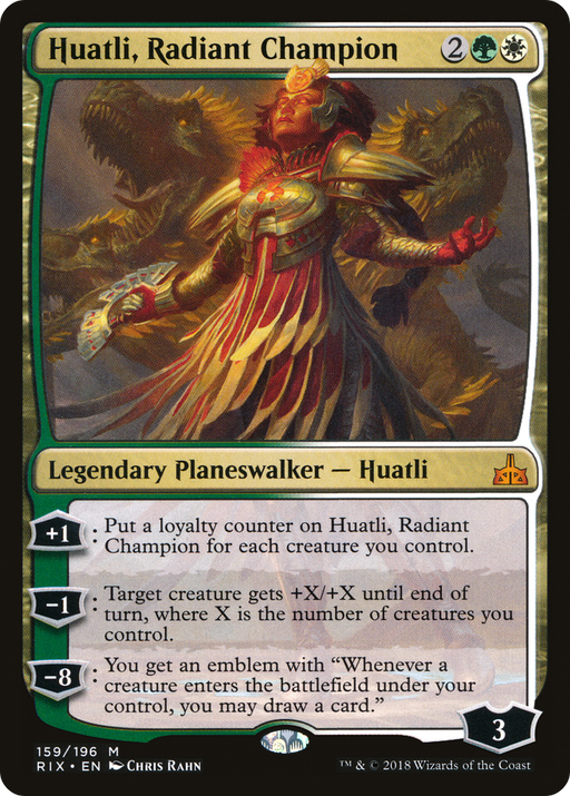 Huatli, Radiant Champion (RIX-159) [Rivals of Ixalan] Foil MTG Single Wizards of the Coast