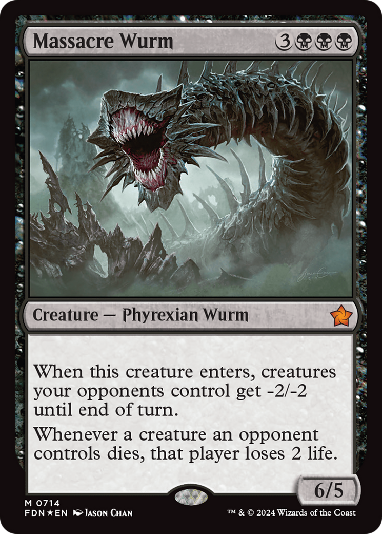 Massacre Wurm (FDN-714) [Foundations] Foil MTG Single Wizards of the Coast