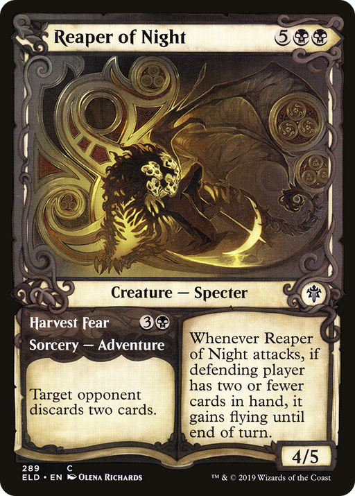 Reaper of Night // Harvest Fear (ELD-289) [Throne of Eldraine] (Showcase) MTG Single Wizards of the Coast