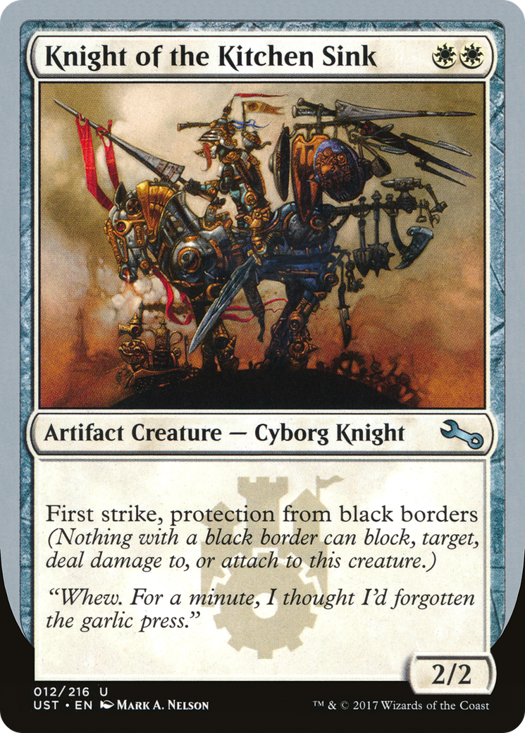 Knight of the Kitchen Sink (A) (UST-012) [Unstable] MTG Single Wizards of the Coast