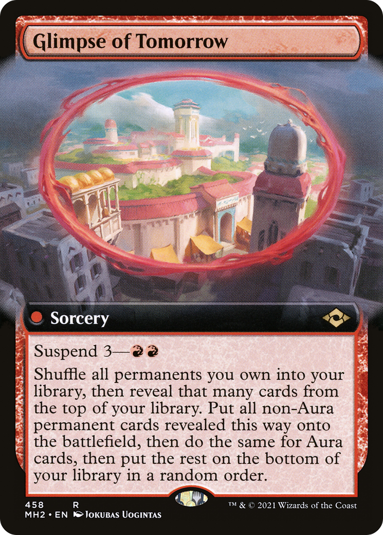 Glimpse of Tomorrow (MH2-458) [Modern Horizons 2] (Extended Art) Foil MTG Single Modern Horizons 2