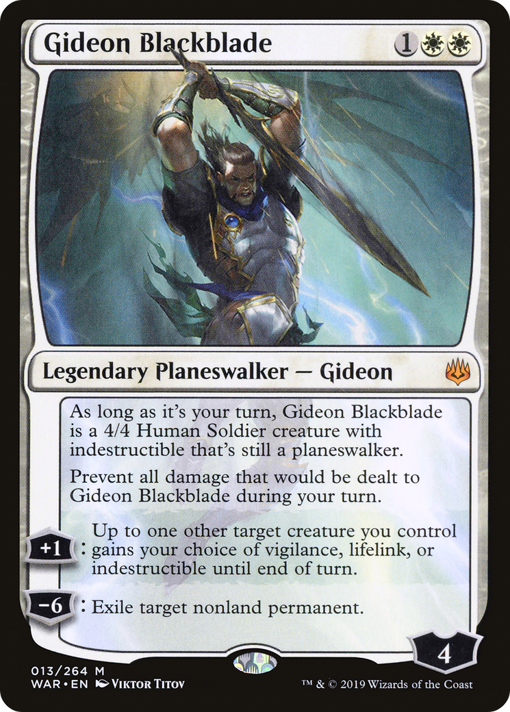 Gideon Blackblade (WAR-013) [War of the Spark] Foil MTG Single Wizards of the Coast