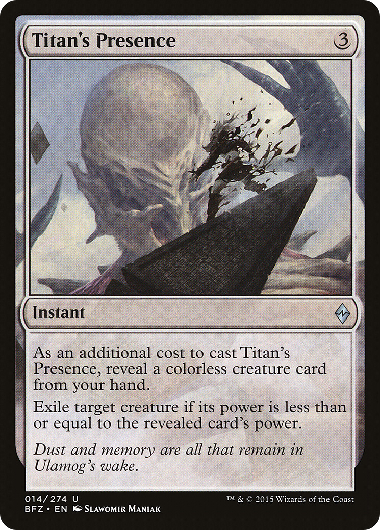 Titan's Presence (BFZ-014) [Battle for Zendikar] MTG Single Wizards of the Coast