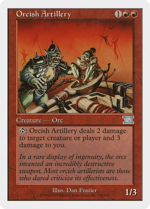 Orcish Artillery (6ED-196) [Classic Sixth Edition] MTG Single Wizards of the Coast