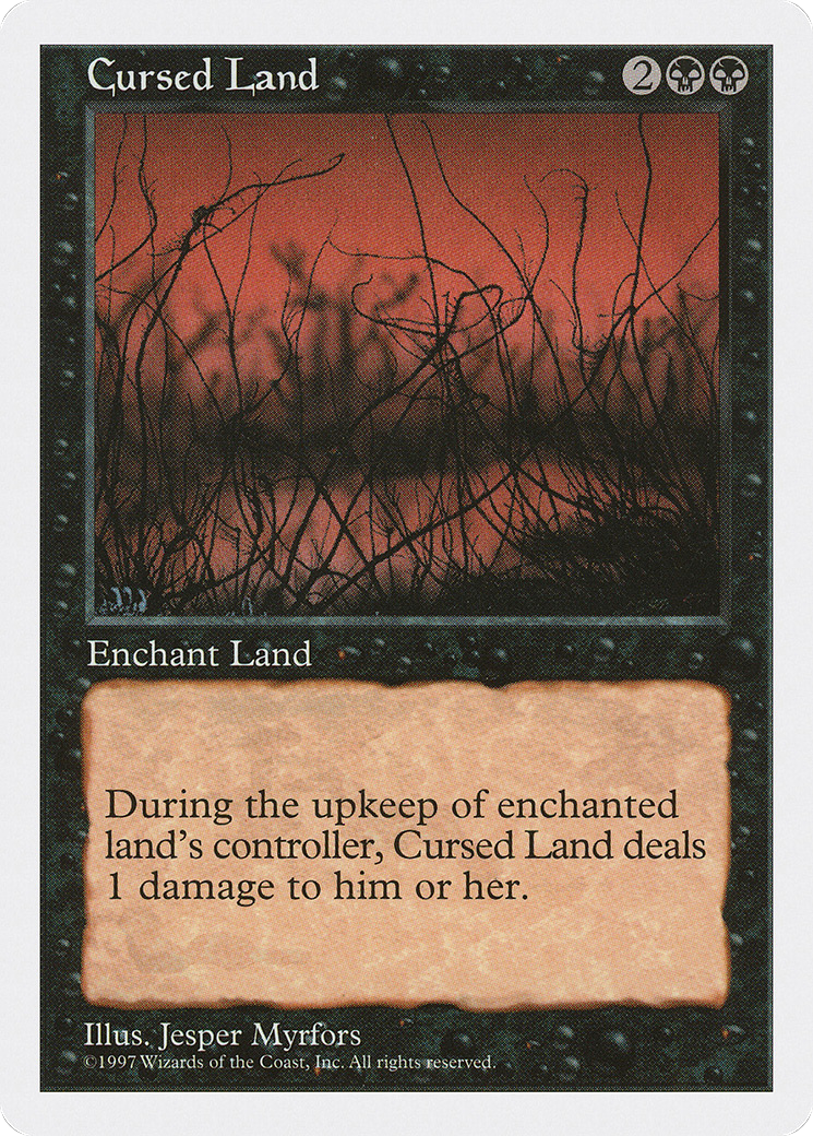 Cursed Land (5ED-152) [Fifth Edition] MTG Single Wizards of the Coast