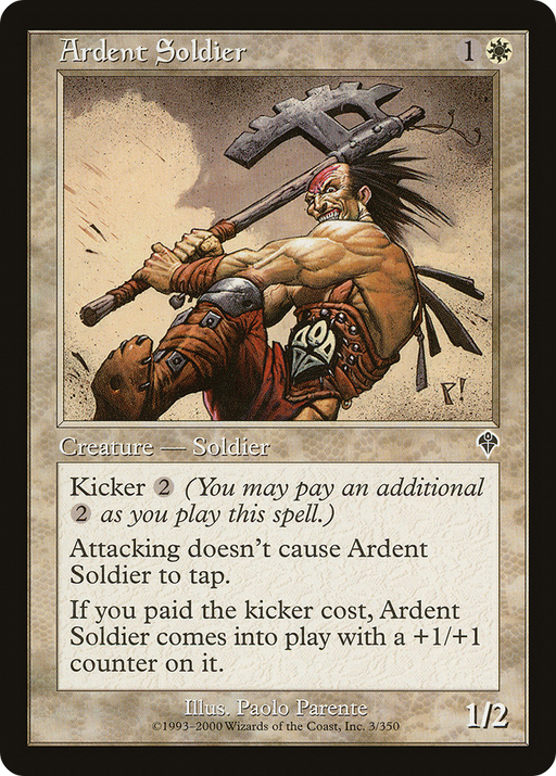 Ardent Soldier (INV-003) [Invasion] MTG Single Wizards of the Coast