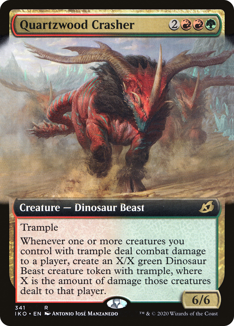 Quartzwood Crasher (IKO-341) [Ikoria: Lair of Behemoths] (Extended Art) Foil MTG Single Wizards of the Coast
