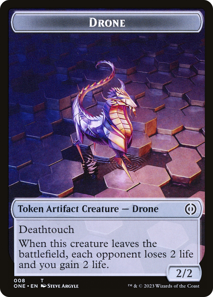 Phyrexian Goblin // Drone Double-Sided Token [Tokens] Phyrexia: All Will Be One Tokens MTG Single Magic: The Gathering