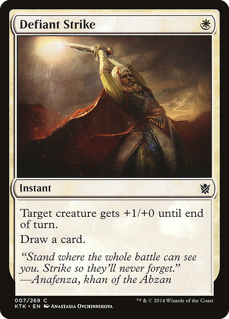 Defiant Strike (KTK-007) [Khans of Tarkir] Foil MTG Single Wizards of the Coast