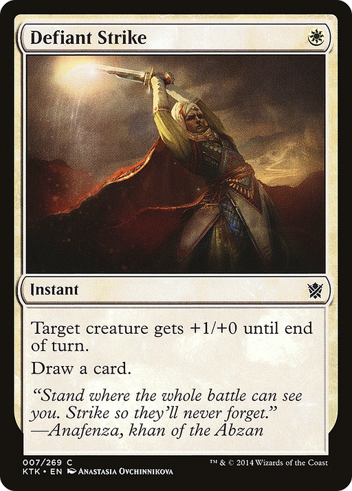 Defiant Strike (KTK-007) [Khans of Tarkir] Foil MTG Single Wizards of the Coast