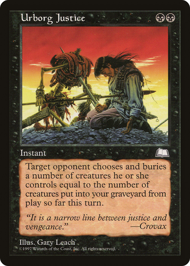 Urborg Justice (WTH-084) [Weatherlight] MTG Single Wizards of the Coast