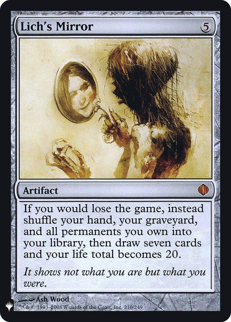 Lich's Mirror (LIST-ALA-210) [Mystery Booster] The List Foil MTG Single Wizards of the Coast