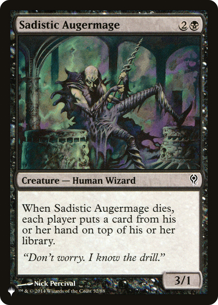 Sadistic Augermage (LIST-DDM-52) [Mystery Booster] The List MTG Single Wizards of the Coast