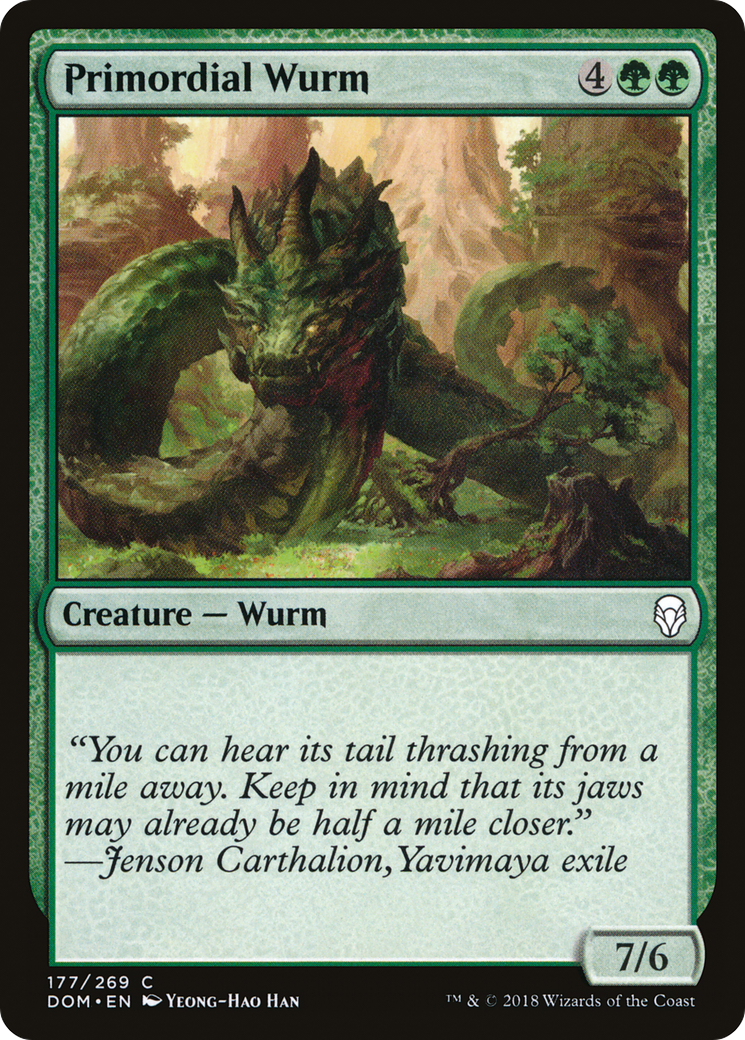 Primordial Wurm (DOM-177) [Dominaria] MTG Single Wizards of the Coast