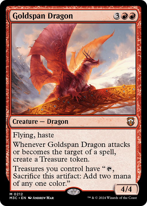 Goldspan Dragon (M3C-212) [Modern Horizons 3 Commander] MTG Single Wizards of the Coast