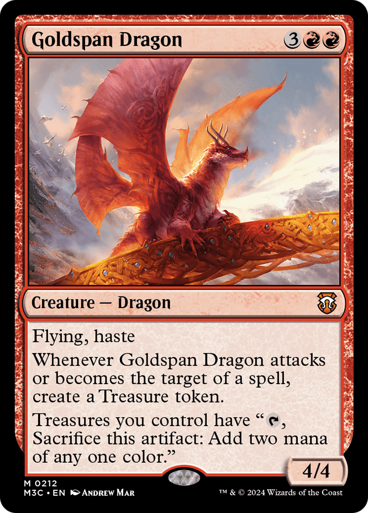 Goldspan Dragon (M3C-212) [Modern Horizons 3 Commander] MTG Single Wizards of the Coast