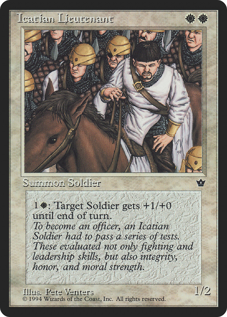Icatian Lieutenant (FEM-009) [Fallen Empires] MTG Single Wizards of the Coast