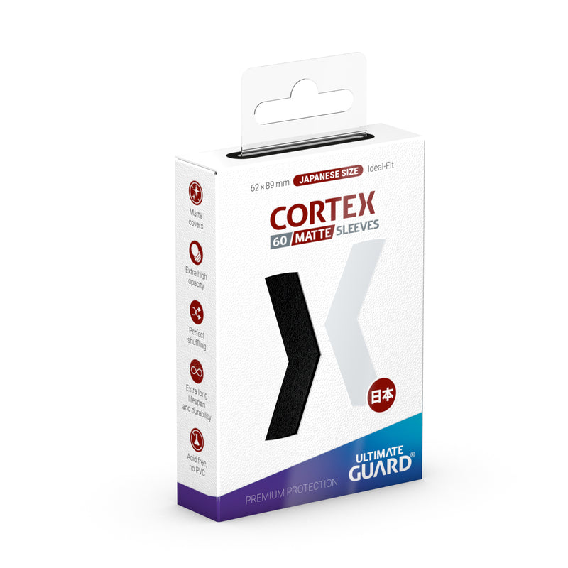 Ultimate Guard - 60ct Cortex Sleeves Japanese Size Matte Black Card Sleeves Ultimate Guard