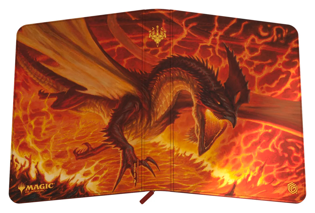 Ultimate Guard: 9-Pocket Zipfolio 360 Xenoskin - "Magmatic Hellkite" MTG Tarkir Dragonstorm Binders & Pages Ultimate Guard