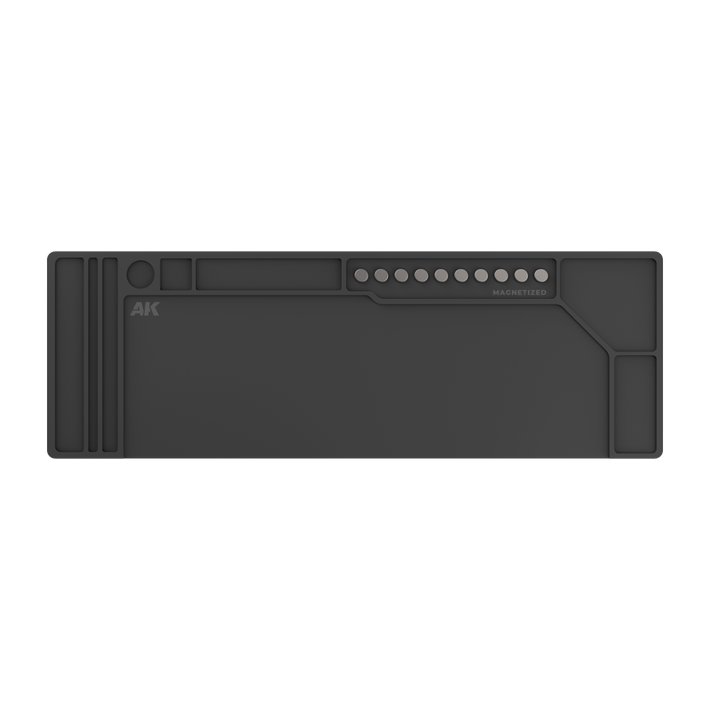 AK Interactive: Silicone Tablecloth Black 88.5 × 30cm Hobby Brushes AK INTERACTIVE