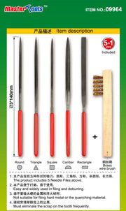 Master Tools: Assorted Needle Files Set (Middle-Toothed) 3x140mm Model Tools & Glue Master Tools