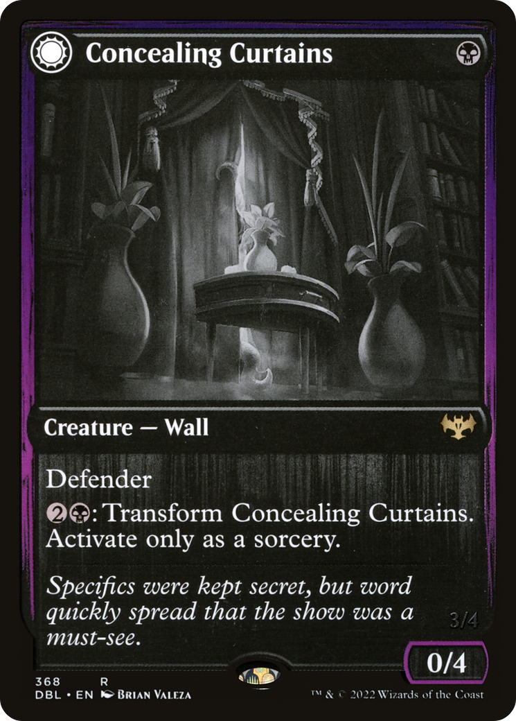 Concealing Curtains (DBL-368) [Innistrad: Double Feature] Foil MTG Single Wizards of the Coast
