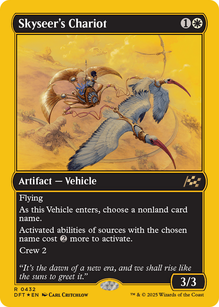 Skyseer's Chariot (First-Place Foil) (DFT-432) [Aetherdrift] Foil MTG Single Wizards of the Coast