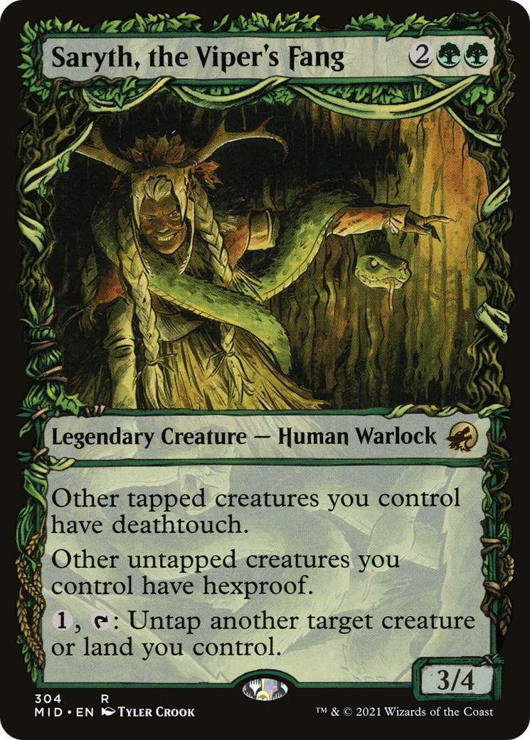 Saryth, the Viper's Fang (MID-304) [Innistrad: Midnight Hunt] (Showcase) Foil MTG Single Wizards of the Coast