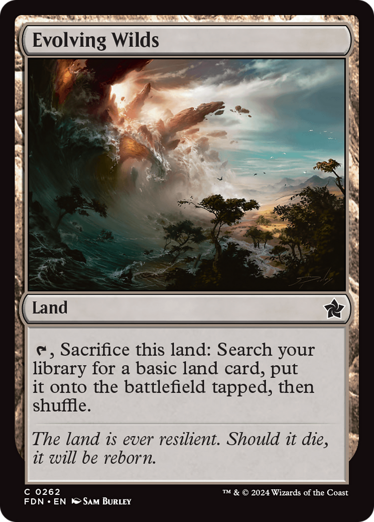 Evolving Wilds (FDN-262) [Foundations] Foil MTG Single Wizards of the Coast